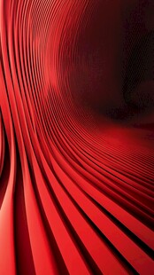 红色波浪线条抽象背景图