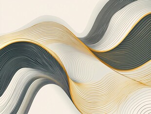 动感线条波浪抽象艺术图