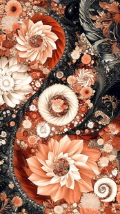 绚丽花卉图案纹理