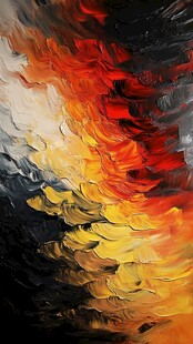 抽象火焰色彩艺术画作