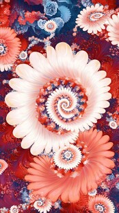 绚丽花卉图案的梦幻背景