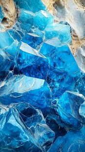 蓝色梦幻晶体矿石奇观