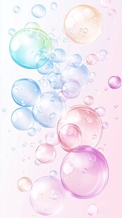 梦幻多彩泡泡背景图