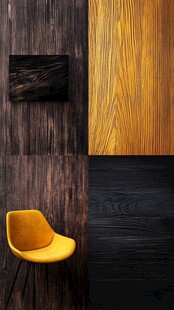 木材质感与亮色座椅搭配