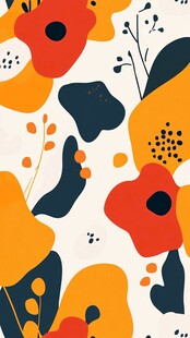 抽象花卉图案设计素材