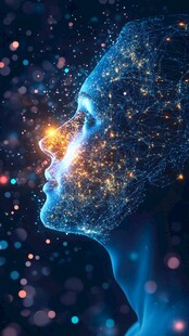 科技感人脑数据可视化图像