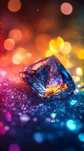 璀璨梦幻钻石闪耀绚丽背景
