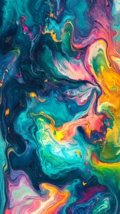 绚丽多彩流体艺术抽象画