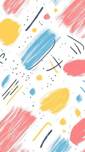 多彩手绘笔触图案背景