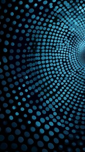 蓝色点阵构成的科技感背景