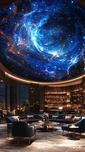梦幻星空客厅天花板设计