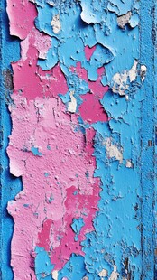 蓝粉剥落的老旧墙面纹理