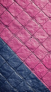 双色菱格纹皮革纹理特写