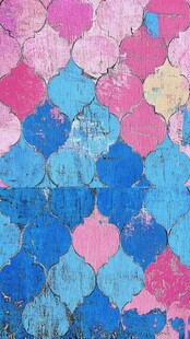 复古多彩几何瓷砖纹理