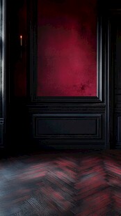 红黑格调室内空间一角