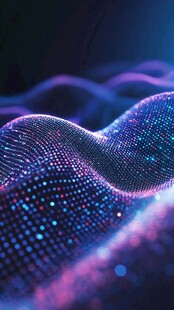 梦幻数字粒子波浪效果