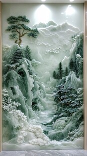 玉雕山水景 雅致自然韵