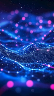 梦幻科技感网络光线背景