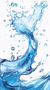 蓝色水花动感瞬间