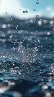 水花四溅的灵动瞬间