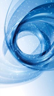 蓝色动感抽象环形背景图