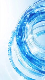 蓝色科技感环形光效背景