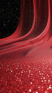 红幕洒落星光闪耀场景