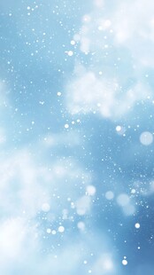 梦幻蓝调雪景背景图