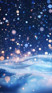 梦幻星空下的璀璨雪景