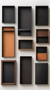 多样木质空盒展示