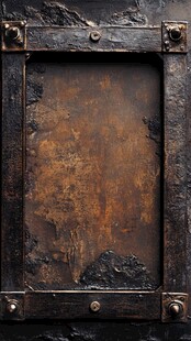 复古生锈金属框架背景