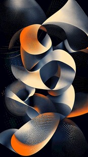 抽象几何曲线艺术图形