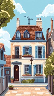 法国风情的温馨街边小屋