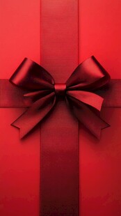 红色精美礼品盒蝴蝶结装饰