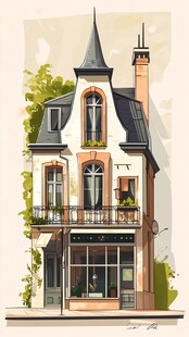 法式街角精致小屋