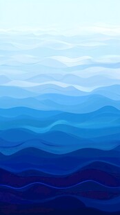 蓝色渐变海洋波纹背景图