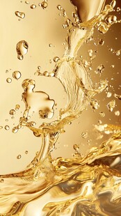 金色液体飞溅动态瞬间