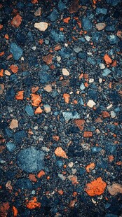 多彩碎石路面纹理特写