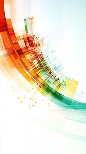 动感炫彩几何线条背景图