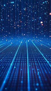 科技感数字矩阵背景画面