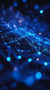 科技感蓝色网络连接背景