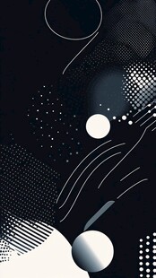 黑白抽象几何图案背景