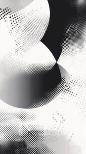 黑白半调抽象几何背景图