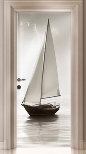 门中驶出的梦幻帆船