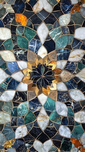 多彩马赛克拼花艺术图案