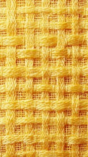 黄色编织纹理织物特写