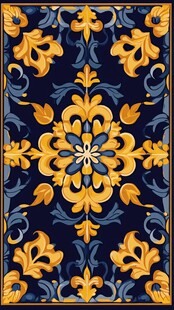 古典花纹图案地毯设计图