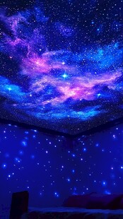 梦幻星空卧室天花板