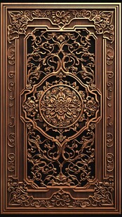 中式雕花铜质精美门板