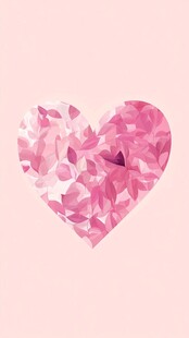 粉色心形花瓣图案背景